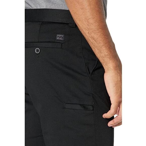 Billabong Men's Black Stretch Cotton Twill Carter Regular Chino Shorts Size 30 - Picture 4 of 5
